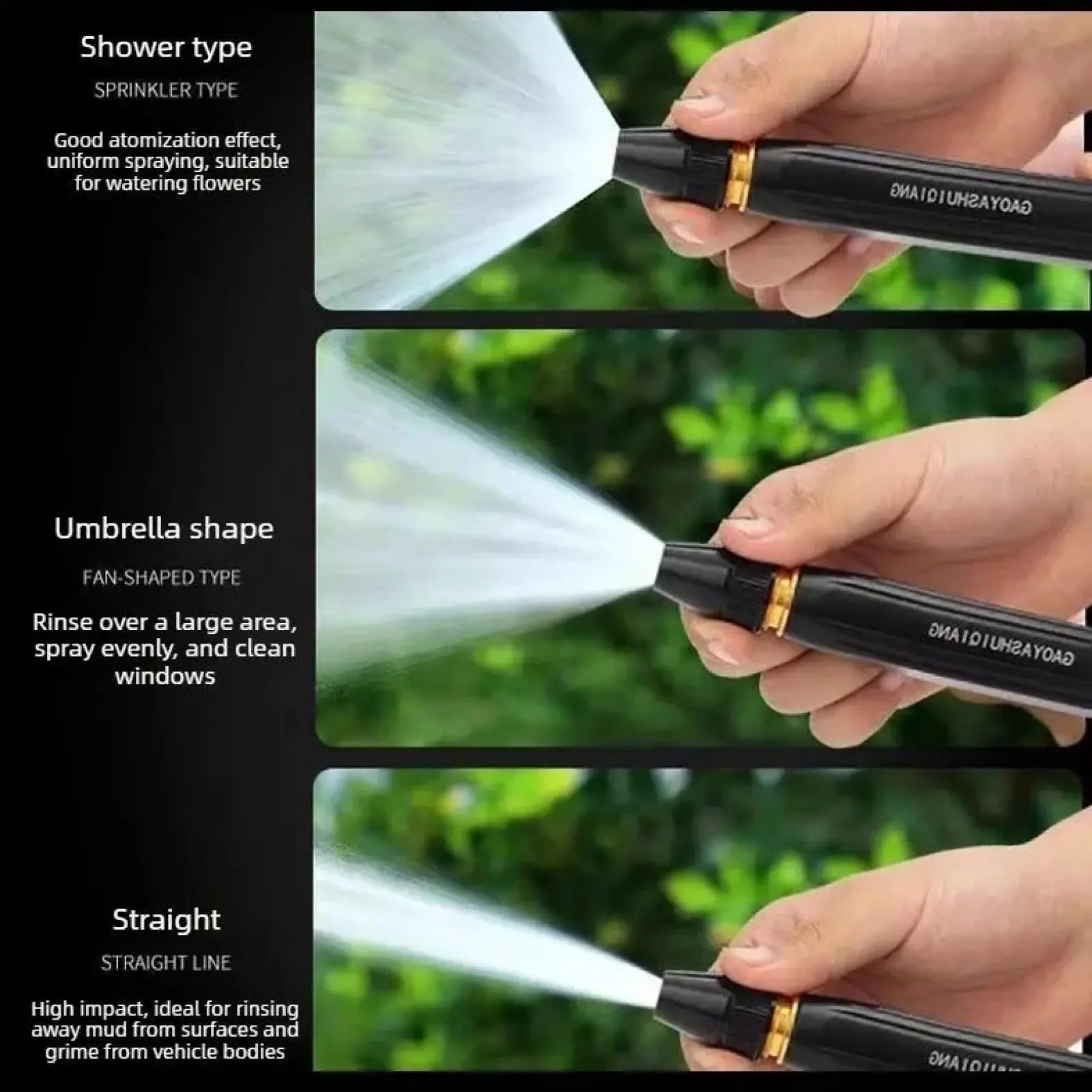 Home High-Pressure Car Wash Water Gun with Booster Nozzle and Hose, Portable Handheld Water Sprayer, a Must-Have for Watering Plants and Vegetables, Car Washing, Garden Cleaning, Pet Bathing and Outdoor Rinsing.