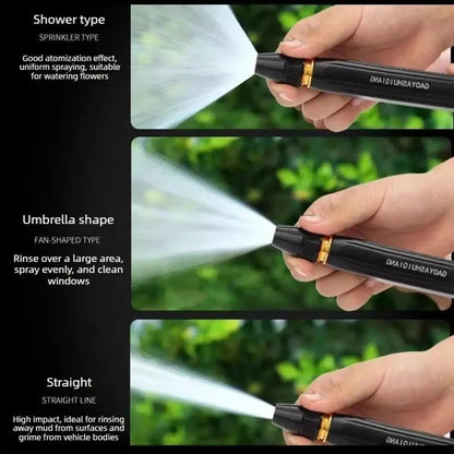 Home High-Pressure Car Wash Water Gun with Booster Nozzle and Hose, Portable Handheld Water Sprayer, a Must-Have for Watering Plants and Vegetables, Car Washing, Garden Cleaning, Pet Bathing and Outdoor Rinsing.
